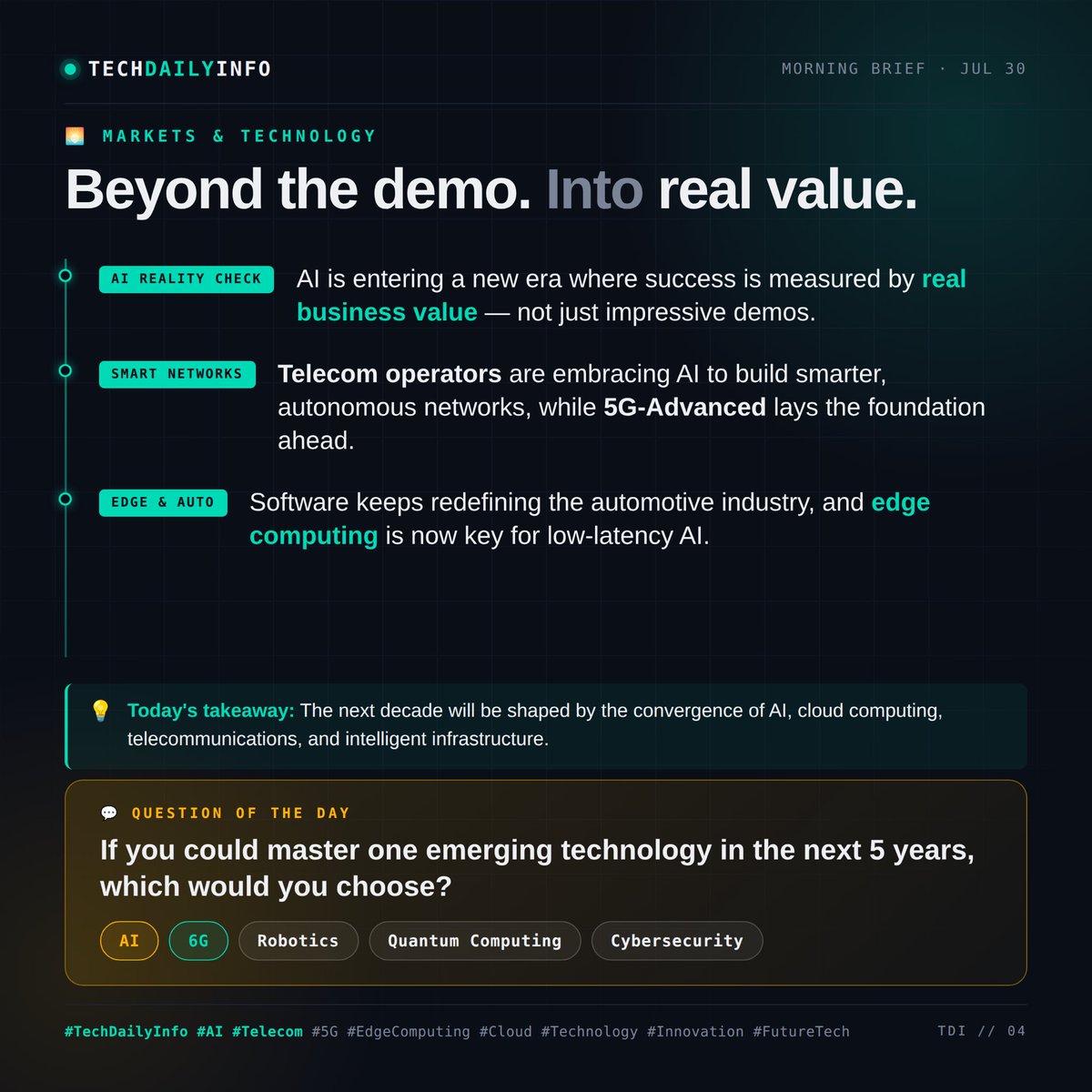 youngsniff's tweet photo. 💬 Quote of the Day

“The future belongs to those who understand both technology and the systems that connect it.” https://t.co/0fgxsSfWgB