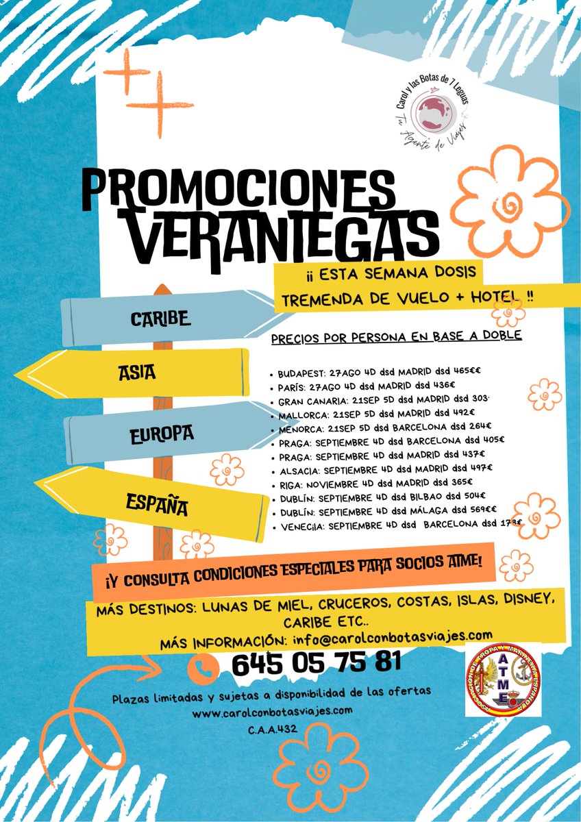 _ATME's tweet photo. Ventajas para socios — Este verano, disfruta descuentos exclusivos por pertenecer a ATME en Carol con botas. Tu afiliación también suma en vacaciones. https://t.co/Q2kovPtumO