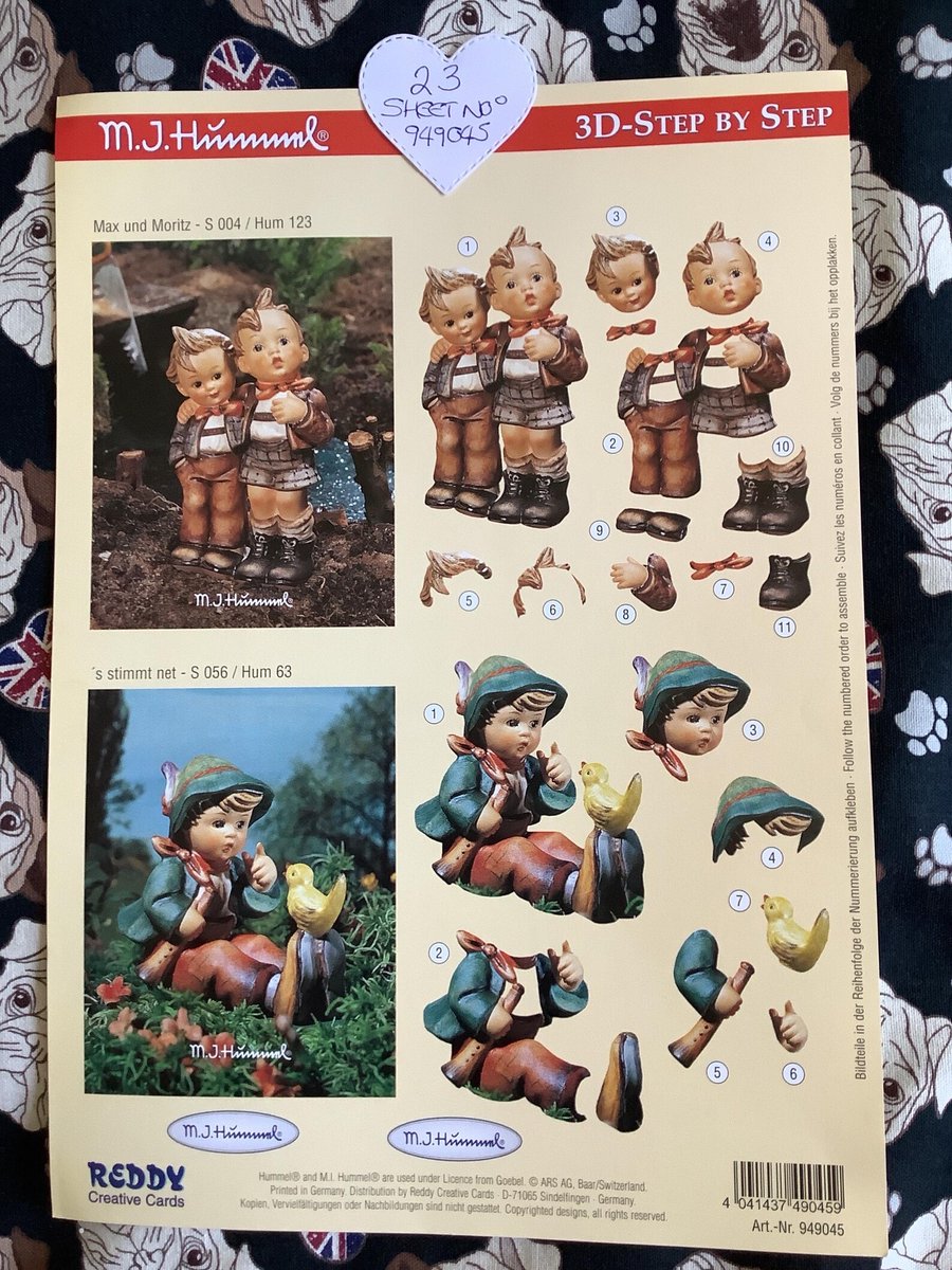 WatsonsVintage's tweet photo. NEW LISTING - M. J. Hummel Design Decoupage Sheets - Two or Three 3-D Designs on each sheet - Sold Per Sheet - Need to be cut-out by hand -Make cards/Tags https://t.co/0WhITYbUxm via @Etsy #Decoupage #MJHummel #CardMaking #3D #HandmadeCards https://t.co/uFZf9V7G3J