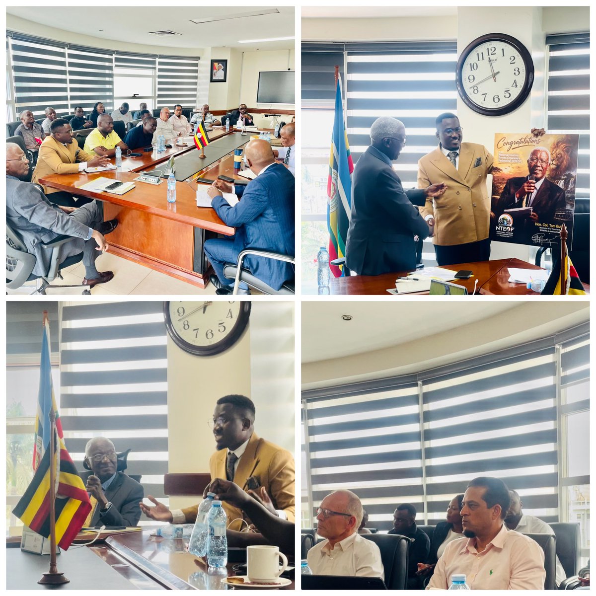 DemoRileyUg's tweet photo. We sincerely thank the Minister of @MTWAUganda, Hon. Col. Tom Butime, for his great leadership in intervening in our case of the UGX 7 billion grant for event organizers.

During yesterday’s consultative meeting with all the key stakeholders, some resolutions were reached. https://t.co/xRkTpdfjHM