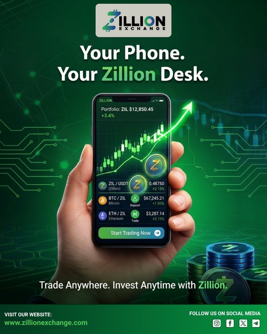 Zillion_exc's tweet photo. Your entire trading desk, right in your pocket. 📱⚡
​Why stay glued to a laptop when you can track, trade, and grow your crypto portfolio wherever you go? 

https://t.co/5fFIaoEW4z

​#ZillionExchange #CryptoTrading #TradeOnTheGo #Bitcoin #Ethereum #CryptoMarket #FinancialFreedom https://t.co/lvpUkna6nX