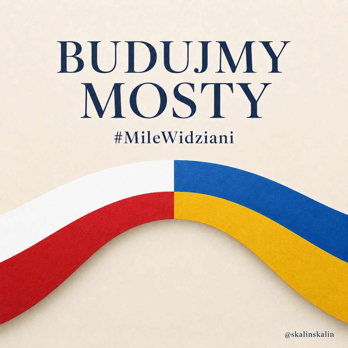 Skalinskalin's tweet photo. Rosja buduje mury z rakiet, strachu i nienawiści...
My budujmy mosty... między ludźmi, narodami i tymi, którzy bronią wspólnej wolności...
#MileWidziani #Polska #Ukraina https://t.co/WbtarF5p2x
