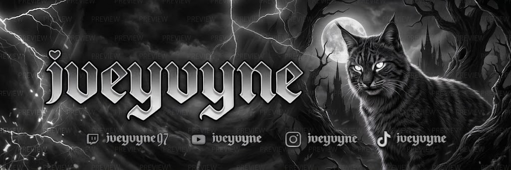 moofie_kevs's tweet photo. Iveyvyne #Gothic #darkaesthetic based banner with all platforms linked is ready this is what custom branding looks like💪dark character based banners, dm to get your's now! commissions opens🎨#moofie_kevs #BannerDesign #TwitchDesigner #GothicDesign #CustomBranding #HireAnArtist https://t.co/SoPa0XEhEt