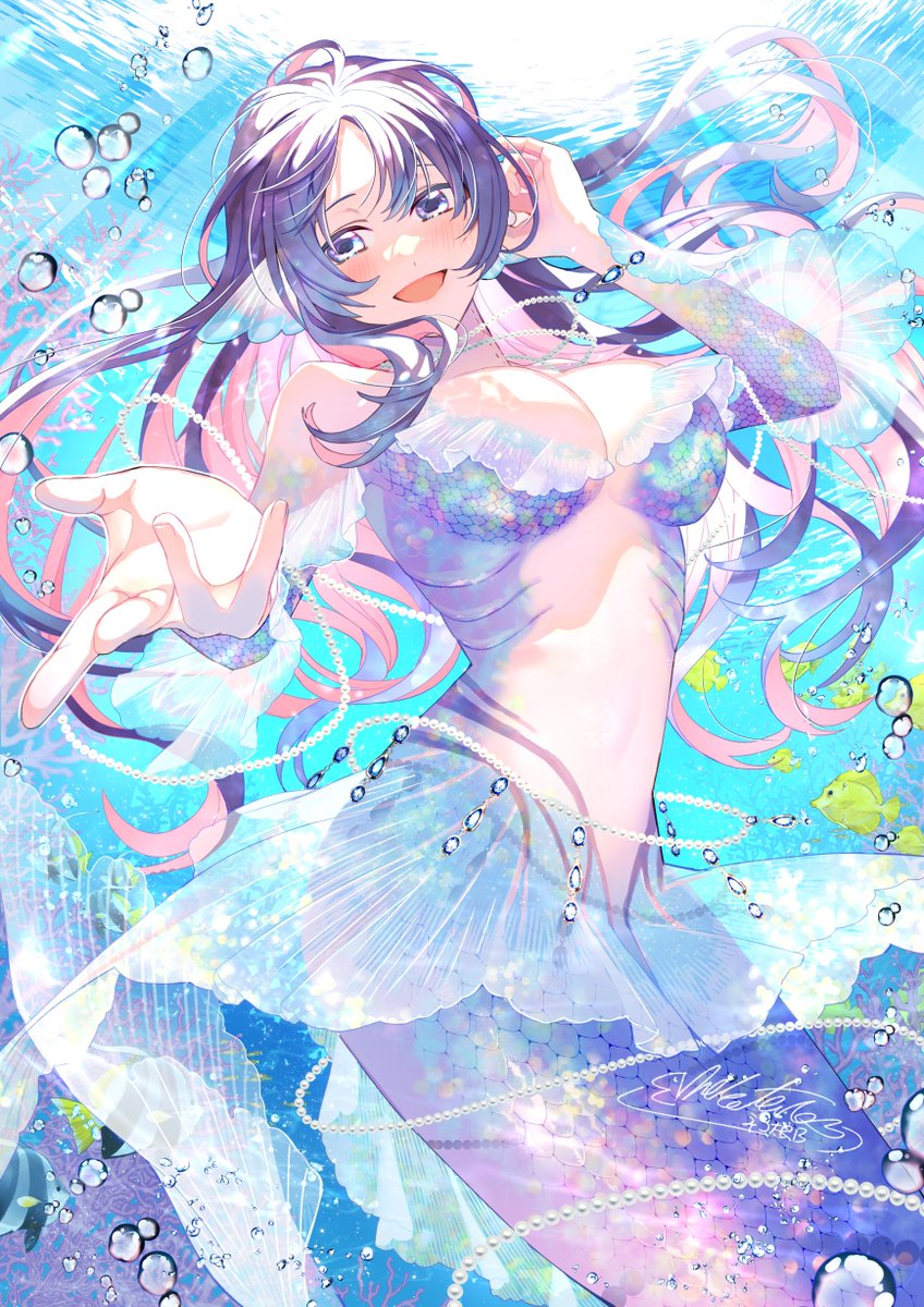 nekotarou0721's tweet photo. サンゴの海の人魚ちゃん https://t.co/dBzpG0KGsw