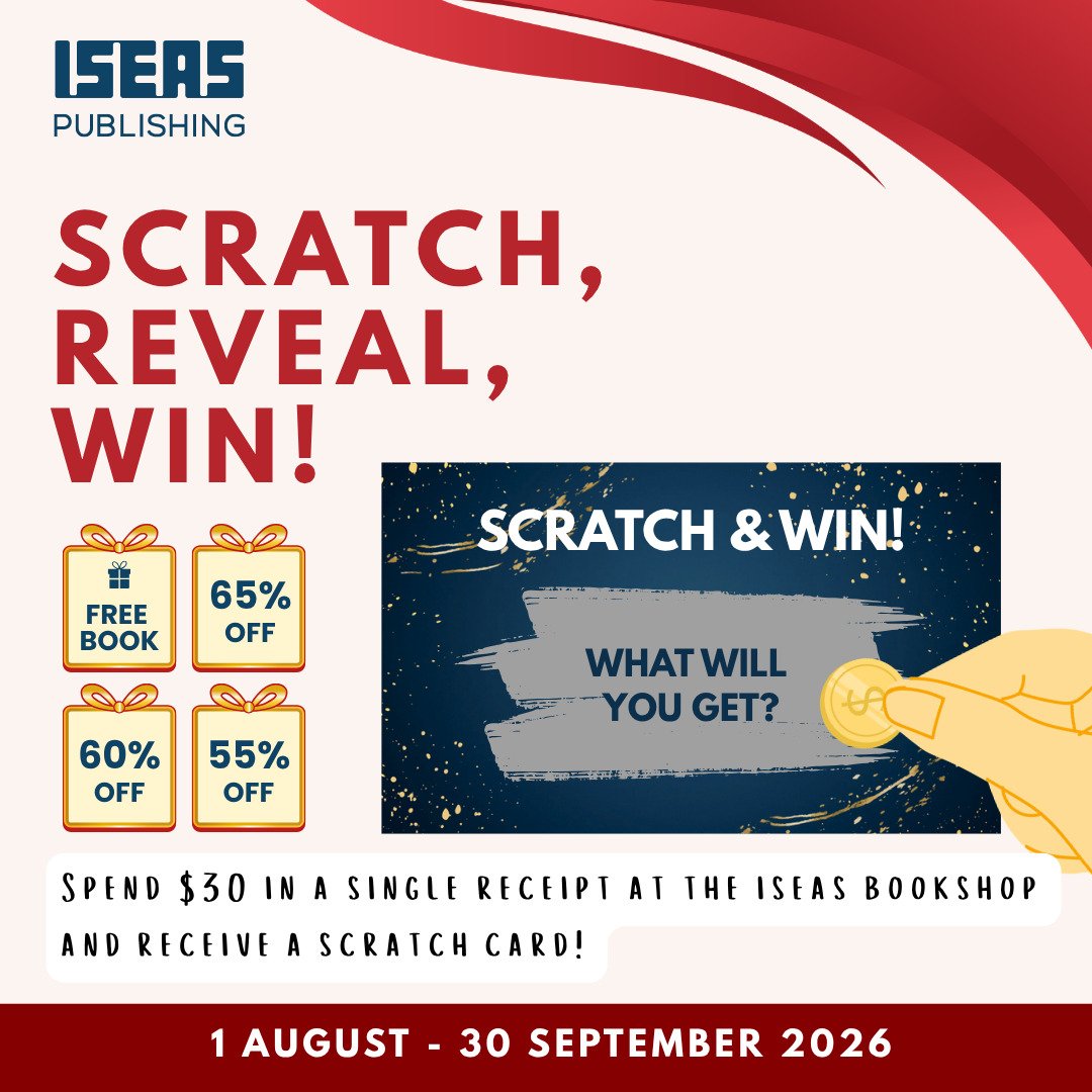 ISEAS's tweet photo. 🇸🇬 National Day Sale at ISEAS Publishing!

📚 50% OFF all titles in-store
🎁 Scratch card with S$30 spend
💻 20% OFF online with code NDP2026
📅 1 Aug-30 Sep 2026

🔗 https://t.co/uxuprv9TjH

#ISEASPublishing #SG61 #BookSale https://t.co/j8FKpBrbvy