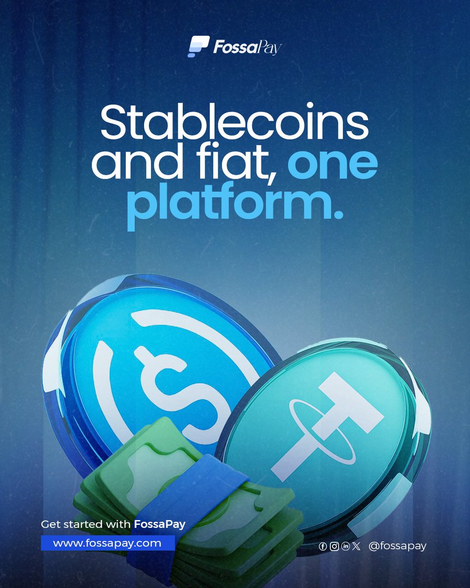 fossapay's tweet photo. The smartest payment stack isn’t fiat.

It isn’t stablecoins either.

It’s having both, without maintaining two integrations.

FossaPay gives you one integration for fiat and stablecoin payments, so you can build once, move money across borders, and scale without doubling your infrastructure.

One integration. Both rails.

Get started at https://t.co/WB4XG8nO7q