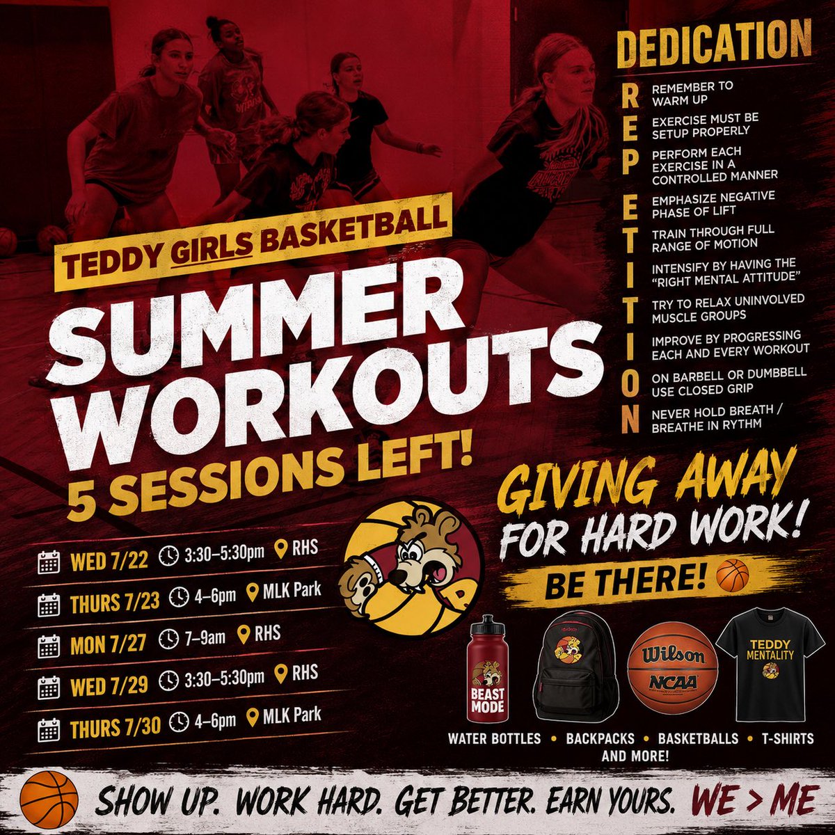 BASKETBALL16601's tweet photo. Roosevelt girls ending summer workouts yesterday great capacity of development there girls are set to showcase this upcoming season.
#update #highlights #photos #teddynation #rebuild #refocus #reclaimππ» https://t.co/bTbCaEDroM