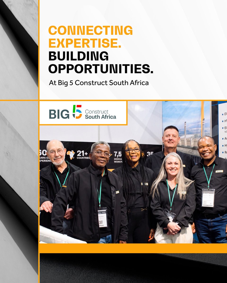 butec_group's tweet photo. Johannesburg brought the industry together. BUTEC was there to connect, exchange ideas and explore new opportunities.
#BUTEC #Big5SouthAfrica #Construction #Infrastructure #SouthAfrica #Africa #AfriqueDuSud #Afrique https://t.co/VEVkN7gsNS