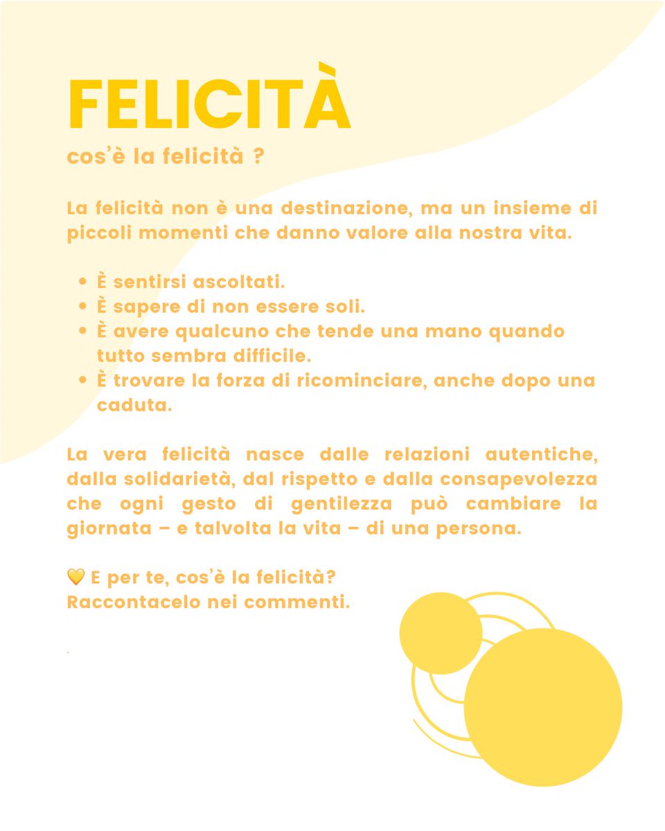 OSSEeuropa's tweet photo. Come OSSE Europa crediamo che promuovere il benessere psicologico, sostenere chi vive momenti di fragilità e creare una comunità più unita siano passi concreti verso una società più felice.

#Felicità #Benessere #SaluteMentale #Solidarietà #OSSEEuropa #Insieme #Ascolto https://t.co/xsBHe1ZcGl