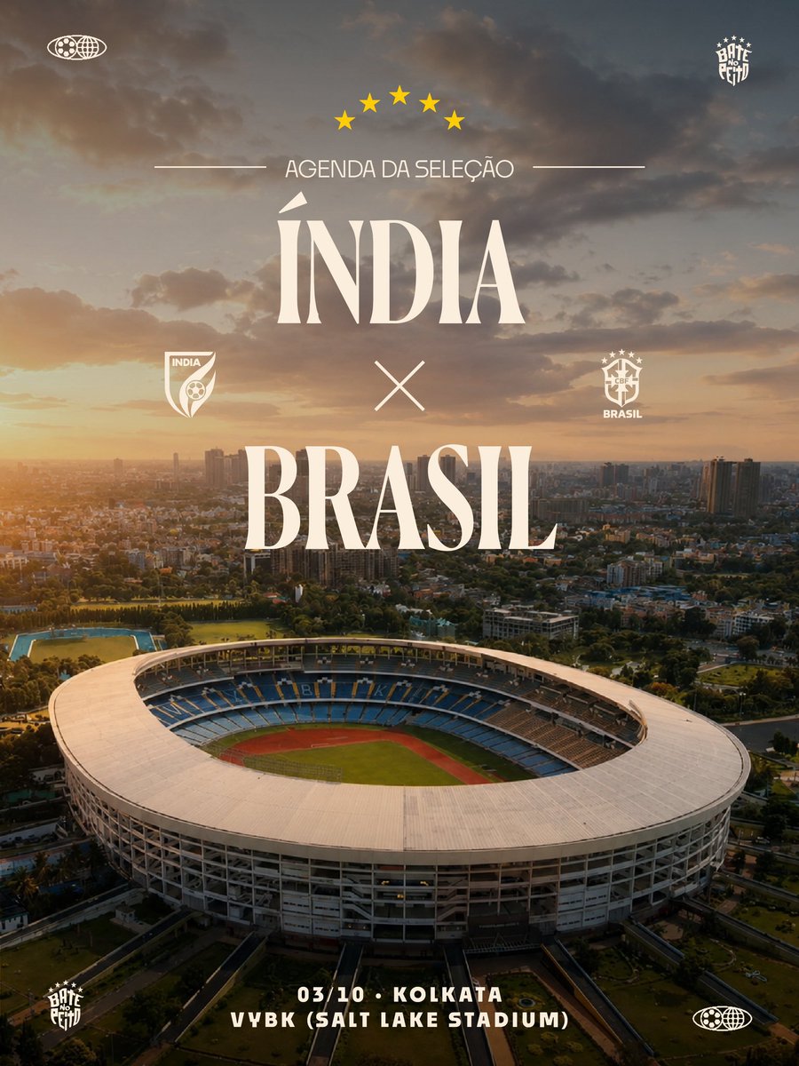 MSDianMrigu's tweet photo. Brazilian National Football Team official poster for the historical FIFA Friendly match against India. 🇧🇷⚽🇮🇳

#INDvBRA #IndiavsBrazil #Brazil #India #IndiaFootball https://t.co/2QkyxJD0Tj