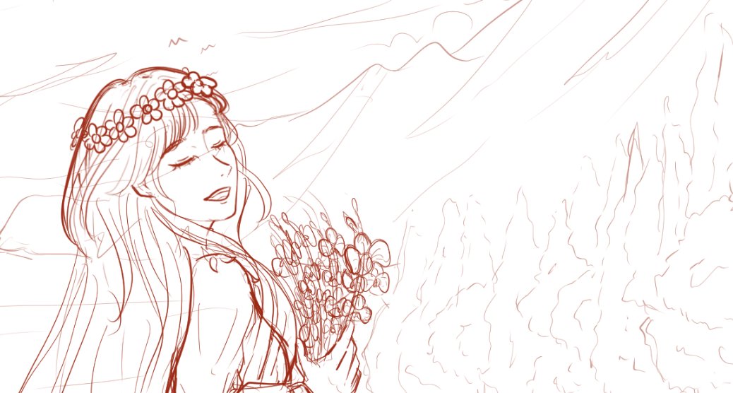 kiramepng's tweet photo. aaaa she's so pretty with the flowers 😭🌼
got inspired by genshin while sketching this one <3
wip ✦ for @/flora
#illustration #OC #VGenComm https://t.co/oPUHYYXSbn