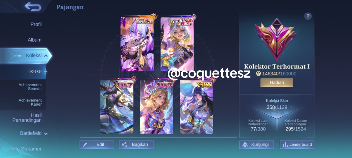 coquettesz's tweet photo. WTS acc mlbb / ml  🤍🩷

emblem max, skin floryn -basic, skin lunox -mpl &amp; sl jadul, otw juragan V, udah setahun lebih no drama hb alias safe bangett  (seller masih bisa dihubungi)
COD BEKASI/JKT atau rekber gas ^^

tag. sell akun mobile legends jual

#zonauang #bealanja https://t.co/kZUo4jyLGL