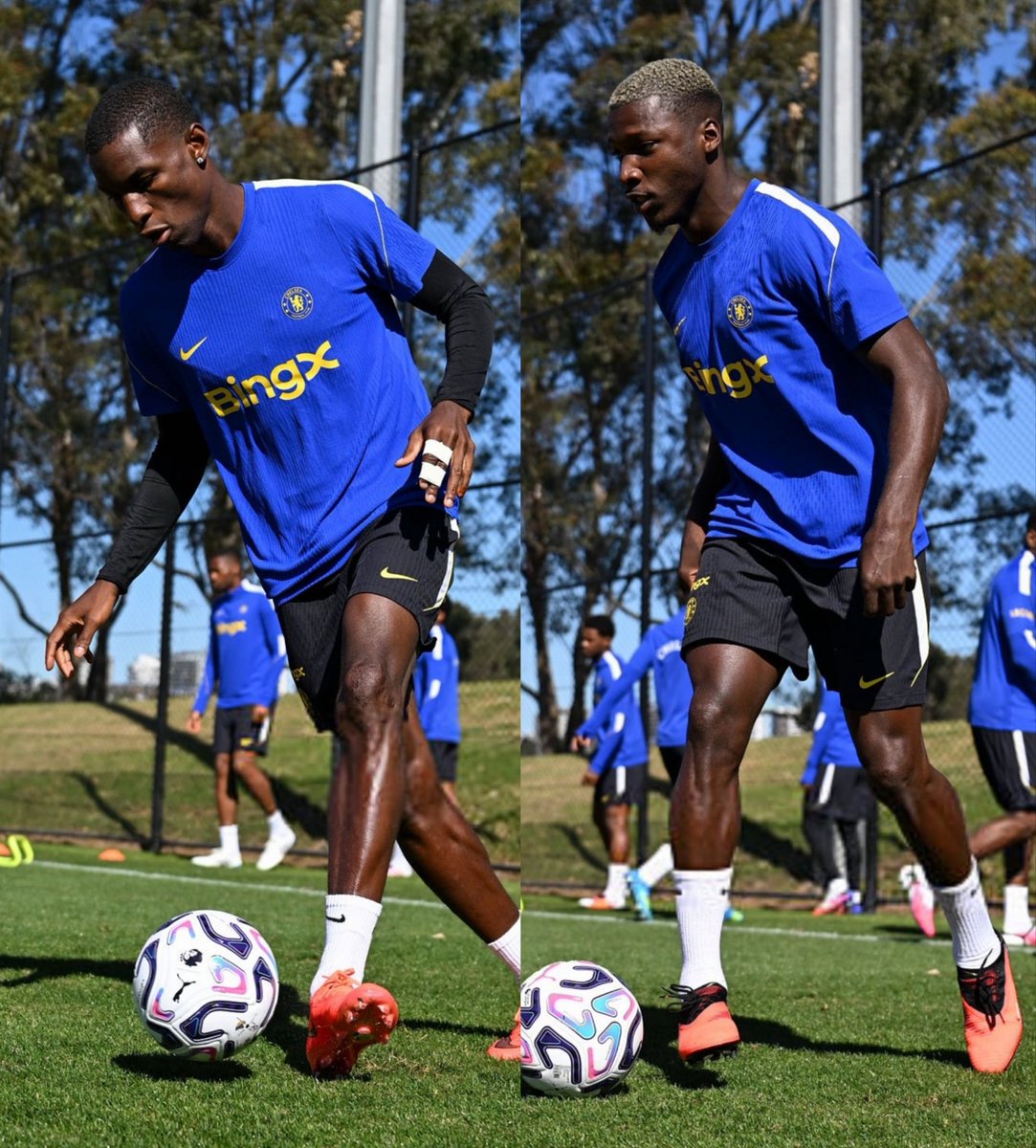 EmekuseM's tweet photo. Moises Caicedo and  Nicolas Jackson are back in team training 💙 https://t.co/T0dSZ1cakH