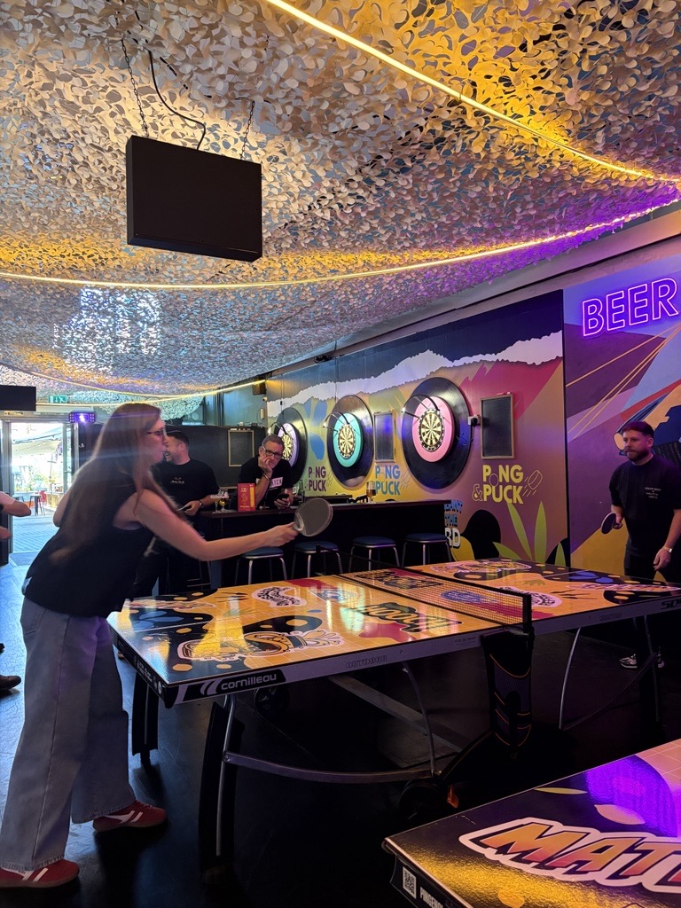 Workspacedb's tweet photo. Our team swapped their desks for some friendly competition at our Summer Social last night!🏓 

A brilliant evening full of laughs, a little healthy competition, and plenty of team spirit.

#makespacework https://t.co/NdpJ9sCeJQ