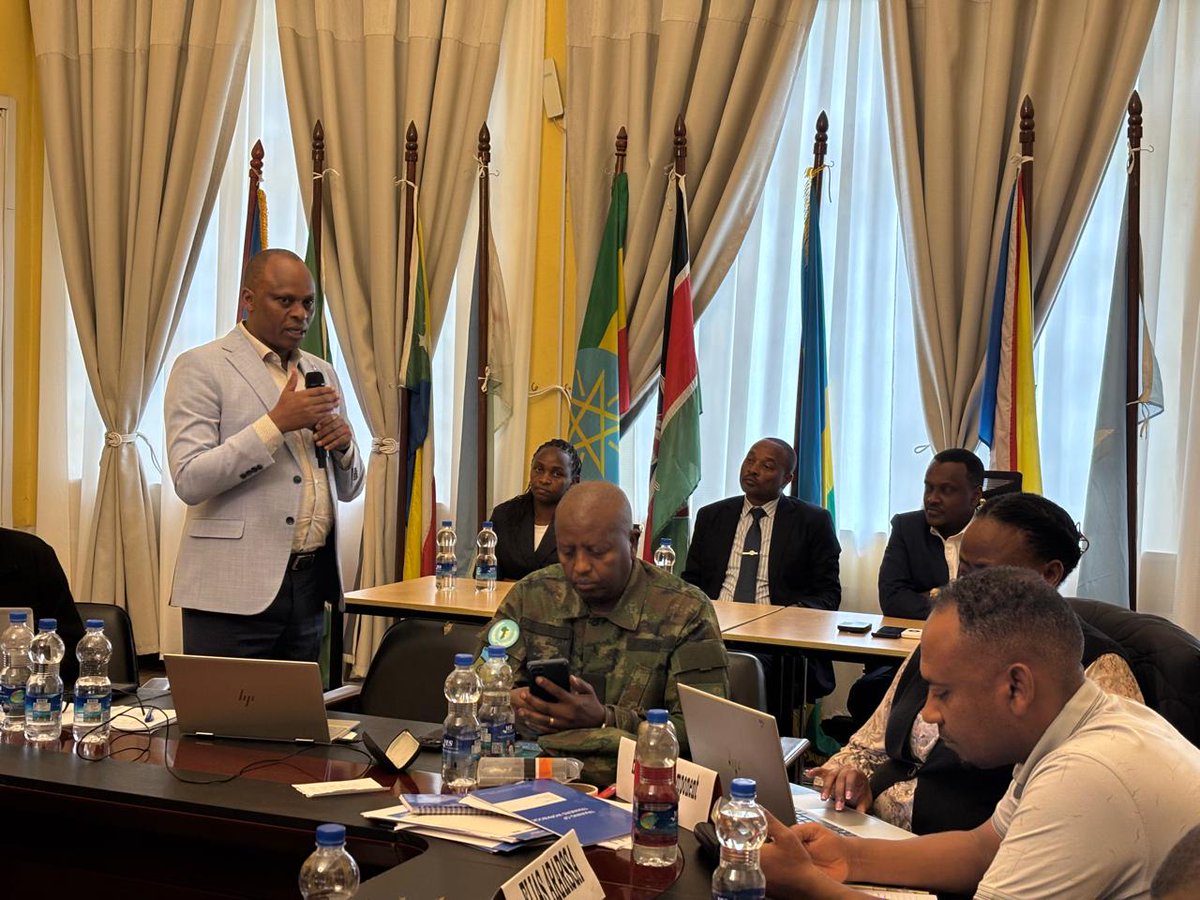 EASF4Peace's tweet photo. EASF Director Brig. Gen. Ronald Rwivanga visited the EASF Headquarters and Logistics Base in Addis Ababa, where he addressed participants of the Training of Trainers Course on Preventing the Recruitment and Use of Children in Armed Violence, organized in partnership with the Dallaire Institute for Children, Peace and Security.