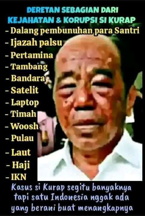 triplex473048's tweet photo. @DedynurPalakka @WlDQDO Tuyul yg ini kpn ya di periksa... Kasusnya sangat banyak loh https://t.co/1gSPqvmZ0E