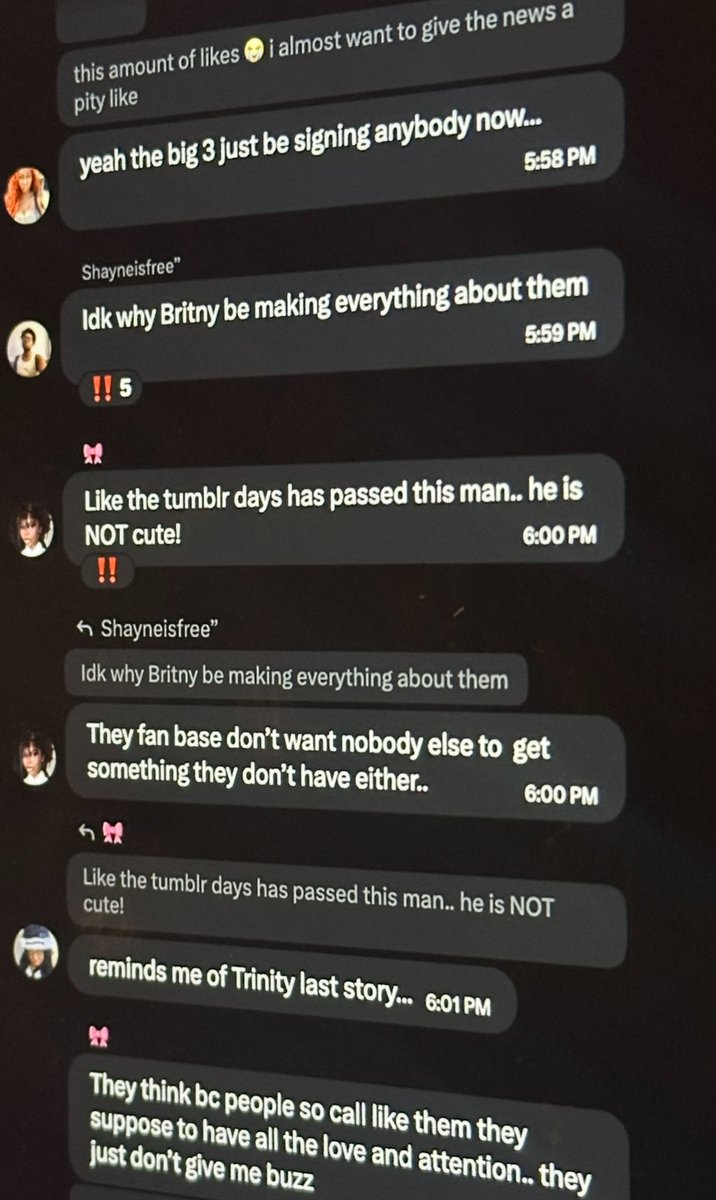 honeyandteaaaa's tweet photo. all posts are from the day of wwhl into today. a chronological thread of a so-called “carniya” chat having trinity live rent free. 

(leave owner out of this, they remained neutral/weren’t as active. when they made this gc it was not toxic but has become so RECENTLY.) https://t.co/sUCSLXafb2