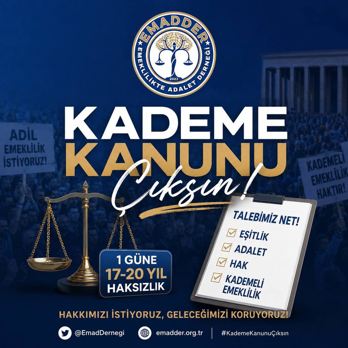 Mertogluhim's tweet photo. @mihribanugurluu @EmadDernegi Emeklilikte Adalet, Adalet için Kademeli Emeklilik elzemdir.

@EmadDernegi
#KademeKanunuÇıksın https://t.co/ofOzQNcx1M