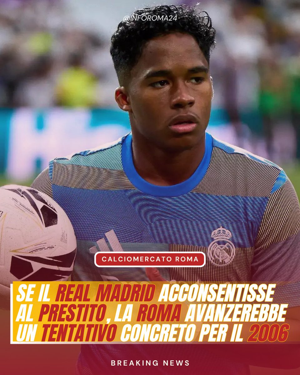 inforoma24's tweet photo. 🟡🔴 L’#ASRoma continua a monitorare #Endrick: #Damico vorrebbe regalare il brasiliano a #Gasperini e al club.
💬 Manca la decisione del #RealMadrid: se quest’ultimo facesse partire il classe 2006 in prestito, i giallorossi avanzerebbero un tentativo concreto.
📲 @tempoweb https://t.co/CikYswIEEv