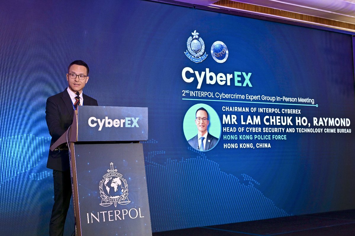 hkpoliceforce's tweet photo. 【 HKPF Drives International Policing Cooperation Against Cybercrime 】

Following the INTERPOL Cybercrime Expert Group (CyberEX) Annual Meeting in Hong Kong, CyberEX Chairperson Raymond LAM, the head of HKPF’s Cyber Security and Technology Crime Bureau continues to drive global cybercrime collaboration. 

CyberEX has released the first thematic paper "The Industrialization of Cybercrime — Mapping the Cybercriminal Ecosystem in the Era of AI." The paper offers strategic insights on how AI is reshaping the cybercrime landscape, and proposes a framework for action targeting the entire cybercriminal ecosystem: disrupt criminal infrastructure, correlate intelligence, raise the cost of cybercrime, and drive innovation.

Read the executive summary: 
https://t.co/7XIZ6dOScj

#HongKongPolice
#INTERPOL
#CyberEX
#Cybercrime
#Cybersecurity
