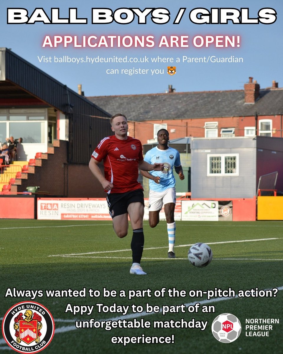 hydeunited's tweet photo. Want to help out on Matchday? 

Want to ballboy or ballgirl? ⚽

Apply today using the details below ⬇️ https://t.co/qIvaVNJULa