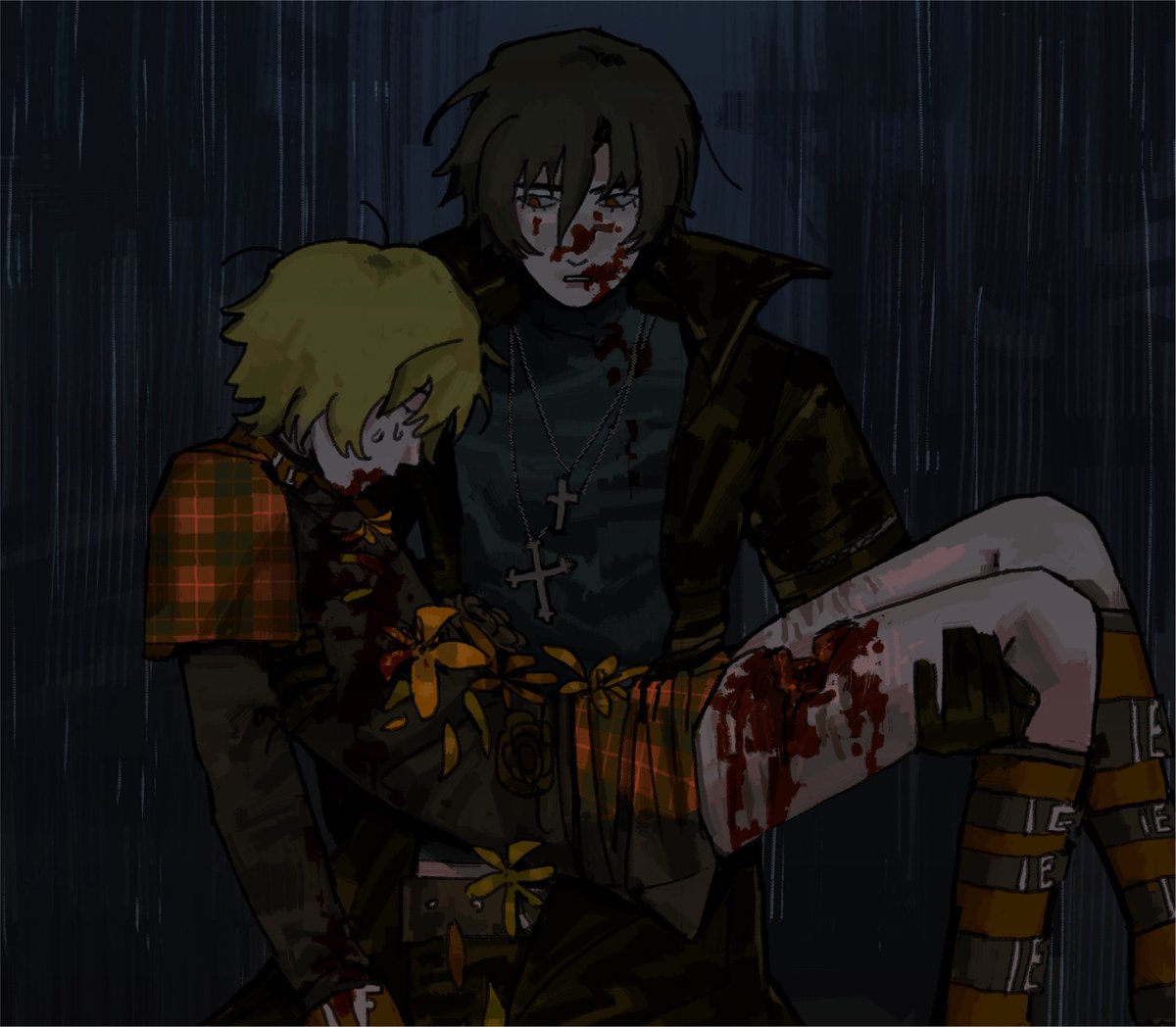 vomitparfait's tweet photo. thinking of this lovely comm i got by mateosampales (*´∀`)♪ #togainunochi https://t.co/g5hmaxIHHe