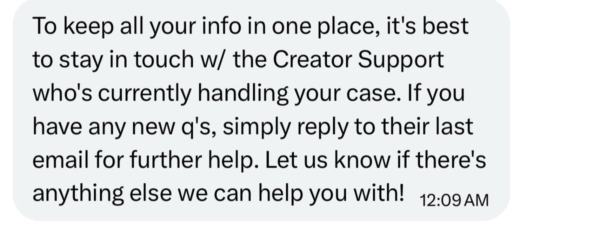 JaguarGator9NFL's tweet photo. @TeamYouTube Team YouTube just contacted me and said to stay in touch with the person at Creator Support who’s handling my case

As in, the person who said there’s nothing they can do and I should contact Team YouTube about it

Incompetence at the highest level

@TeamYouTube https://t.co/7b9Q8KP4Az
