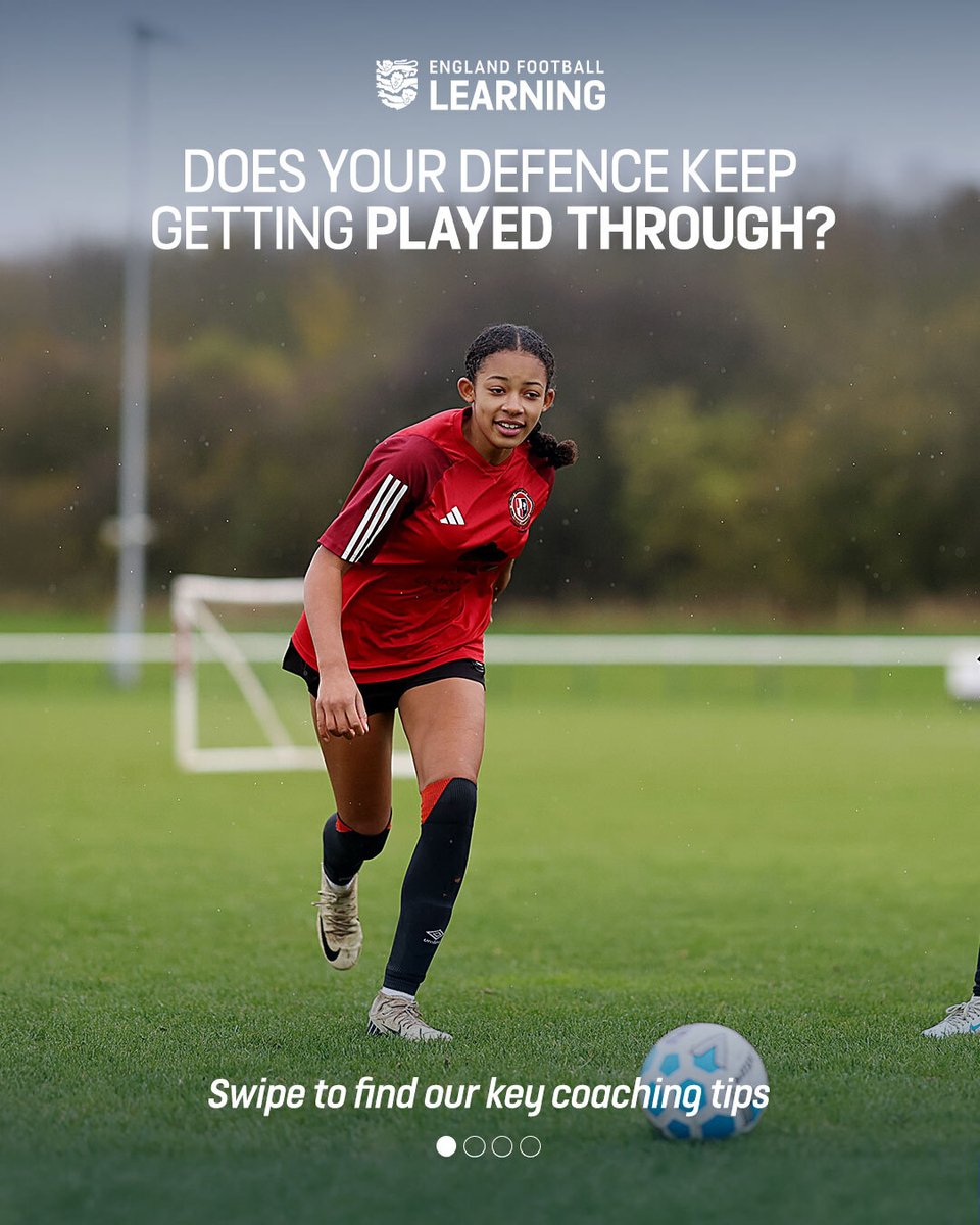 EnglandLearning's tweet photo. How can you stop your defence being played through? 🛡️

Positioning, scanning, cover and balance can help your players defend better as a unit.

🧵 See our thread ⬇️ https://t.co/bT4tAIsDXD