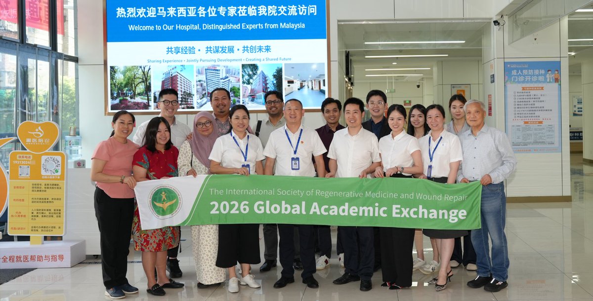 isrmwr's tweet photo. ISRMWR hosted 8 Malaysian wound care experts to Hunan, China (Jul 28–29) for exchanges at 3 top hospitals. Deep dives into regenerative medicine. A great step for China–Malaysia medical cooperation! 🇨🇳🤝🇲🇾 #RegenerativeMedicine #WoundCare https://t.co/t1e5lPlFkL