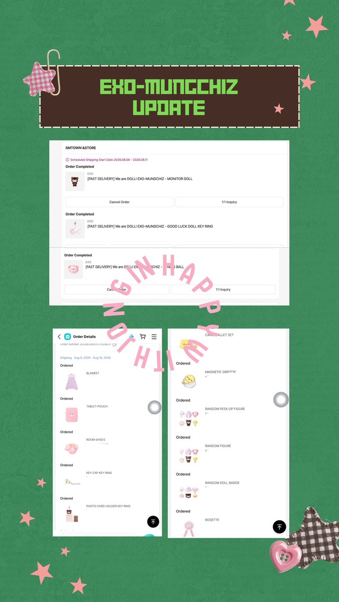 happywithjongin's tweet photo. 📢 EXO-Mungchiz update

EXO Mungchiz MD Fast Delivery batch 1 sudah kami order yaa! https://t.co/fSo3YhLPNx
