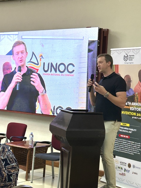 KasUganda's tweet photo. Our interim Country Director, Peter Koch, spoke at the opening ceremony, stressing that media resilience relies on partnerships. It takes collaboration among newsrooms, civil society, government, and development partners to learn and grow together. https://t.co/kQ5JvIEVDO