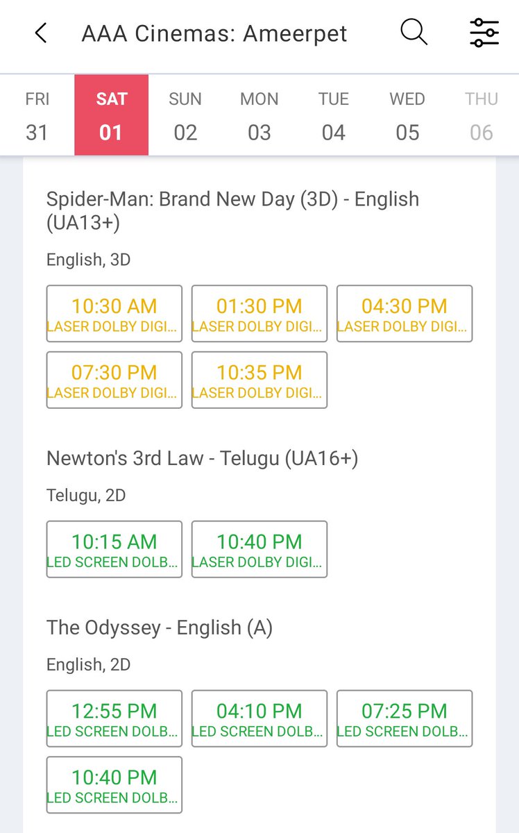 movie__maniac's tweet photo. @aaacinemasoffl
@JyesthNarang6

For Saturday as well, the #SpiderManBrandNewDay (3D) shows at #AAACinemas on the LED Screen (Screen 2) have been changed to Screen 3.

⭐ Please either refund the money or play the 2D FLAT version on Screen 2. 

Don't change it to Screen 3. I hope you will reconsider this, as such screen changes may leave a negative impression of AAA Cinemas among moviegoers.