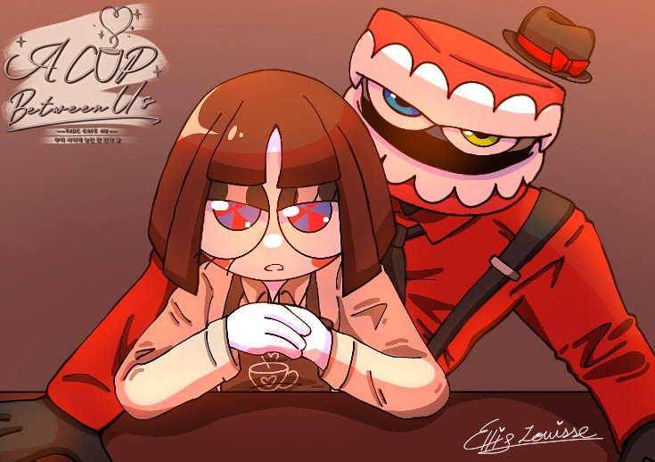Ellie_Louisse's tweet photo. No context- just Caine x Pomni Cafe AU☕❤️💙
#tadc #tadcshowtime #cainexpomni #showtime #tadcCafeAU #tadcau https://t.co/P00kq2OXbr