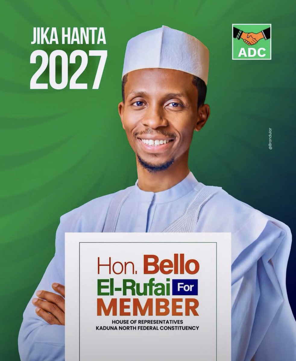 salis_balarabe's tweet photo. Mu tunda muka girma al’umar Arewa bata taba tura wakili irin Hon @B_ELRUFAI  ba,

Bama iya kaduna north ba, alkairansa suna zagaya kaduna baki daya, Bello na kowa ne,
Bi’izinillah 2027 kaine zakayi nasara https://t.co/bcSMTu2ieH