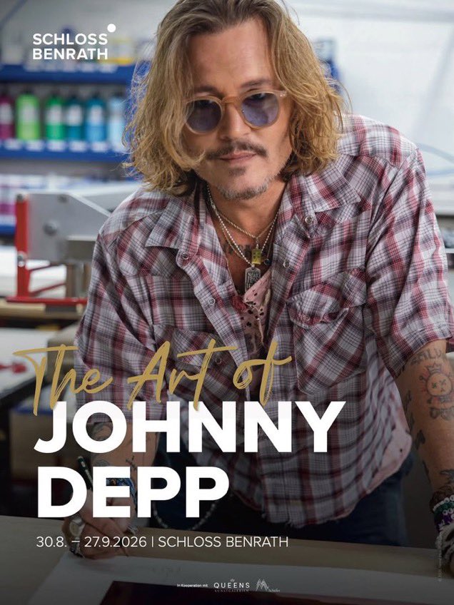 johnDepp1983's tweet photo. We're all so proud of Johnny!🌟

"The art of #JohnnyDepp will be opening on 30th August 2026 at the iconic Schloss of Benrath in Düsseldorf, Germany &amp; running until 27th September..."🎨
~ artofthepantheon IG

This castle dates back to 1755 and is a UNESCO World Heritage Site. https://t.co/JNcCHWUVIQ