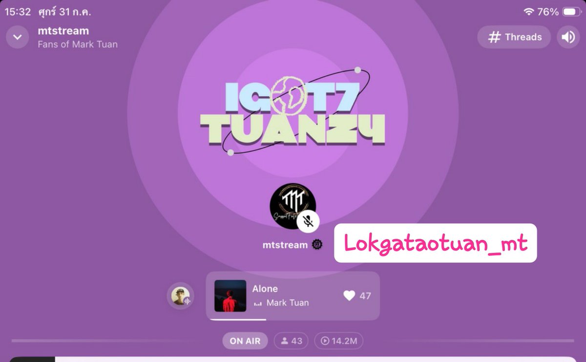 lokgataotuan_mt's tweet photo. @SupportForMT @marktuan @DNAmngmnt เข้ามาฟังเพลงคนหล่อกันค่ะ มีดีเจเปิดเพลงตลอดทั้งคืนไม่มี Alone แน่นอนค่ะ😁❤🐰

#ALONE #MarkTuan #段宜恩 #마크 @marktuan @DNAmngmnt

🏡🐰  https://t.co/bVHxE6zriJ https://t.co/D7PZ9fb6Qg