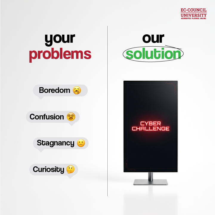 EC_Council_Univ's tweet photo. Are You Ready? 💯
.
.
.
Participate now: https://t.co/JUnFDDT6vQ
This week, you get the chance to prove your skills and win a scholarship worth $200*. 

Explore globally recognized cybersecurity degree programs at → https://t.co/TjG6B887ts

#CyberChallenge #Cybersecurity #ECCU https://t.co/SBIrWJQkXN