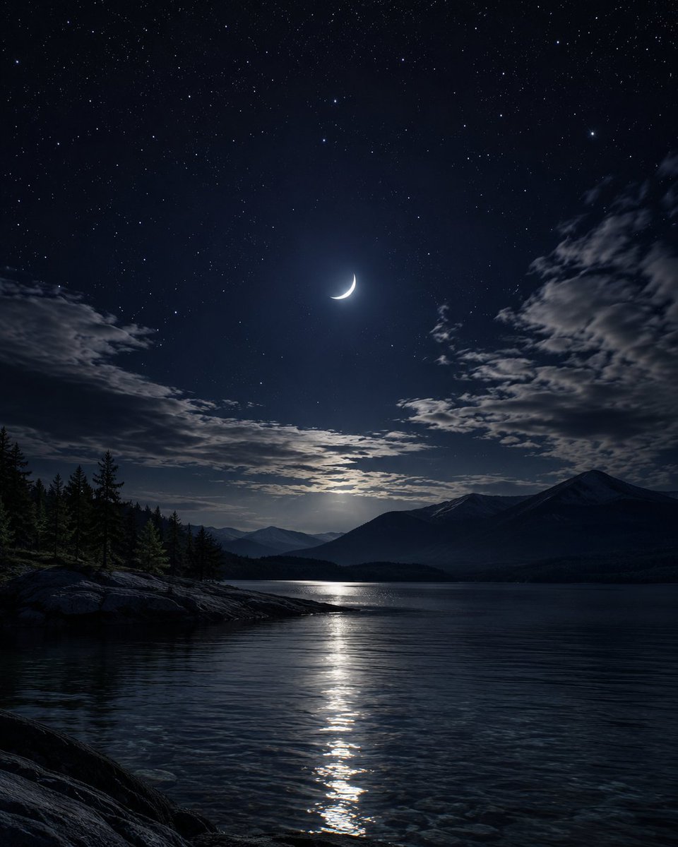 moondailys's tweet photo. Even a small crescent can light the darkness. https://t.co/J3R9OwDrE8