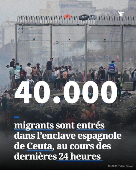 roberto39738250's tweet photo. #MIGRANTS #CRISIS
Spanish Prime Minister Pedro Sánchez will visit the Spanish enclave of Ceuta on Friday morning, following the arrival of several thousand people from Morocco
https://t.co/1sdITLw7ZI https://t.co/tqrM6MYpQG