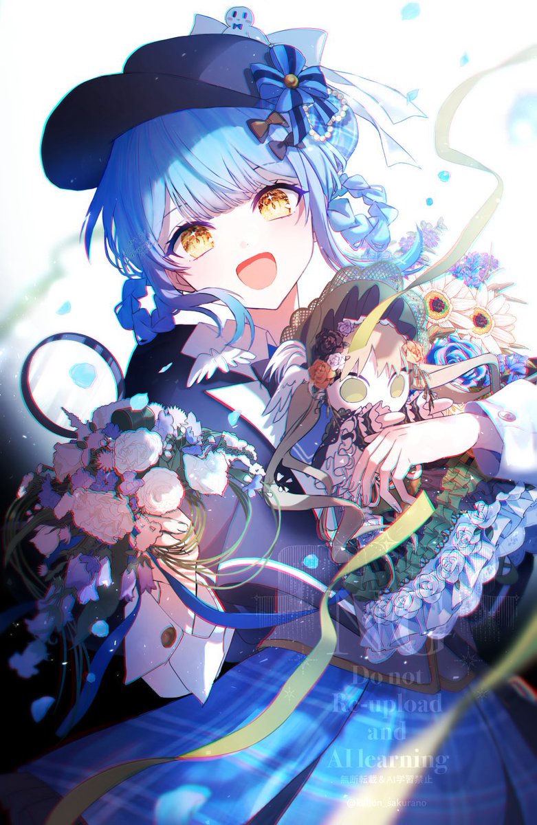 kanon_sakurano's tweet photo. #今月描いた絵を晒そう

7月の4枚です💙🩵💛🔍
今月は久々にまのさばのシェリーを描けたし、夏らしいイラストも描けて楽しかった…！ https://t.co/Hq32AGcR7R