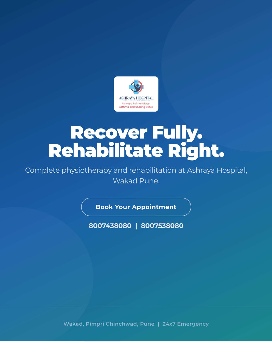 Ashraya_Pune's tweet photo. Physiotherapy helps restore movement, reduce pain, and speed recovery—not just for athletes, but for anyone on the path to better health.

#Physiotherapy #Rehabilitation #RecoveryJourney #PainManagement #AshrayaHospital https://t.co/jydd4OelJk