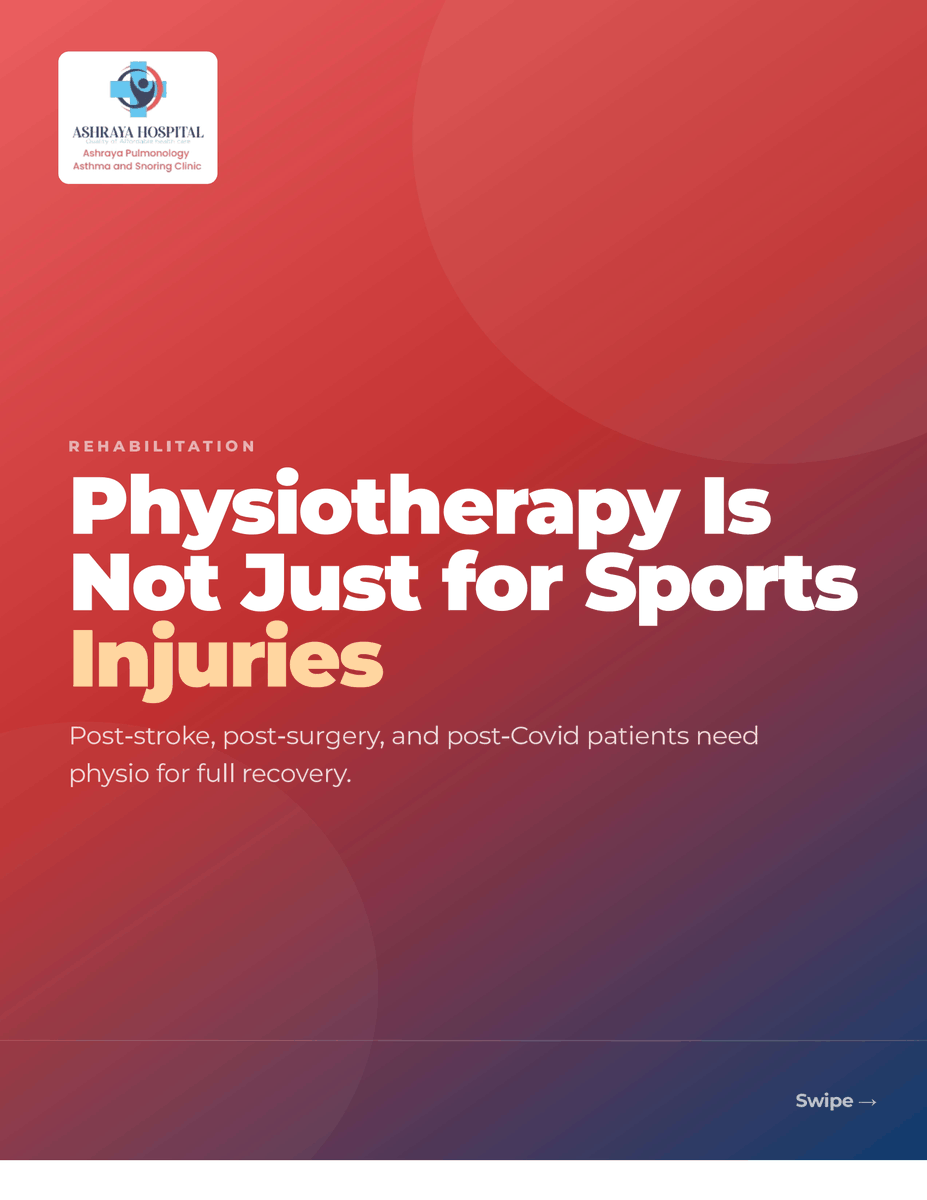 Ashraya_Pune's tweet photo. Physiotherapy helps restore movement, reduce pain, and speed recovery—not just for athletes, but for anyone on the path to better health.

#Physiotherapy #Rehabilitation #RecoveryJourney #PainManagement #AshrayaHospital https://t.co/jydd4OelJk