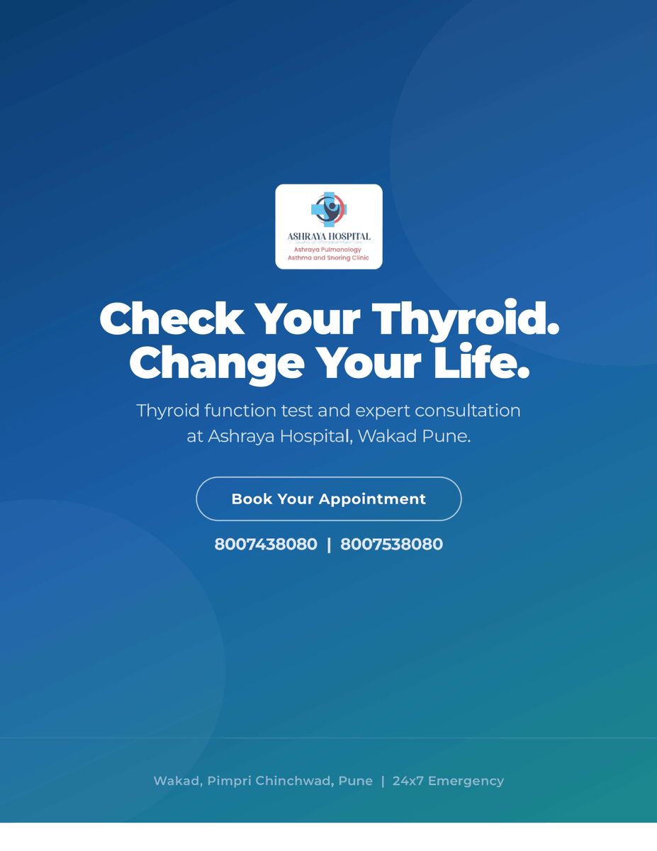 Ashraya_Pune's tweet photo. Feeling tired, noticing weight changes, or experiencing hair loss? Don't ignore the signs—your thyroid could be the reason. Early testing can make all the difference.

#ThyroidAwareness #WomensHealth #HormonalHealth #PreventiveCare #AshrayaHospital https://t.co/Nsfl9AZO3F