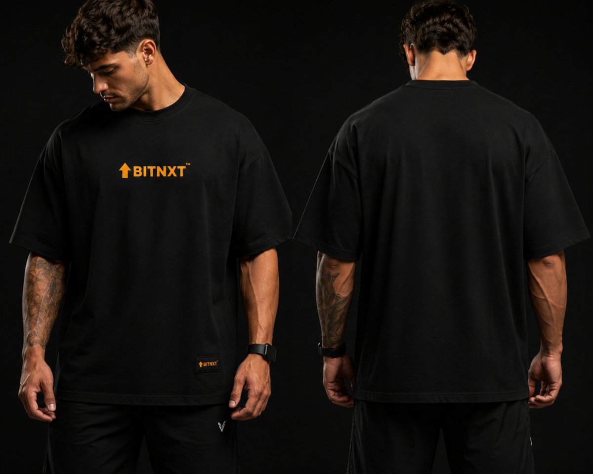 officialbitnxt's tweet photo. The official Bitnxt Oversized Tee is now available.

Clean design. Premium comfort. Made for crypto enthusiasts.

Shop now:
👉 https://t.co/RZdtQL1IDi
#Bitnxt #Crypto #Web3 #Blockchain https://t.co/OEPK2BuTW2
