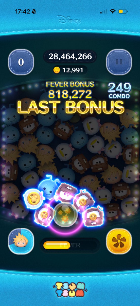 tns_k_83's tweet photo. ツムツム復帰(?)から1年、ついに初限定ツムスキルマ🥳
クラウド引いてからずっとスキチケ突っ込んで、最後はまだ20枚くらいしか消化してなかったビンゴカードを少し消化した…

試運転は色々アイテム使ったし上振れたかもだけど普通にハイスコア＋1000万点でわらう😀 https://t.co/62WKFqqrOX