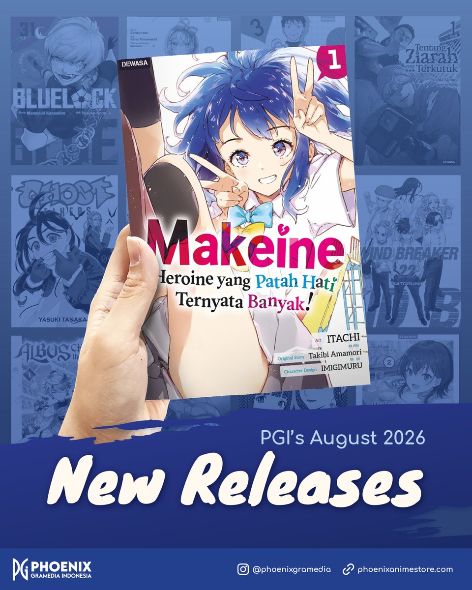 phoenixgramedia's tweet photo. NEW RELEASE: August 2026

Akhirnya bisa spill deretan judul yang bakal rilis bulan ini ke Sobat Phoenix🤩

Dari semua judul yang akan hadir, mana yang paling kalian tunggu? Tulis di kolom komentar, ya! 👇

Stay tuned untuk informasi dan update terbaru lainnya dari kami. ✨

#phoenixgramediaindonesi #komikPGI #lightnovel #pgi #newrelease
