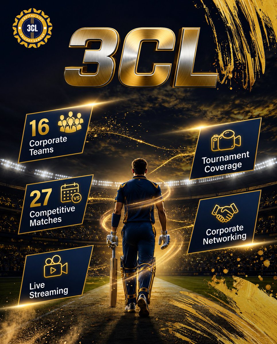 3cltournament's tweet photo. Every match. Every moment. Professionally delivered.

3CL – Capital City Cricket League combines competitive cricket with premium event management, live streaming etc

#3CL #CapitalCityCricketLeague #CorporateCricket #CorporateEvents #LiveCoverage #ElixrLabs #TeamElixr https://t.co/oMA5fJIztp