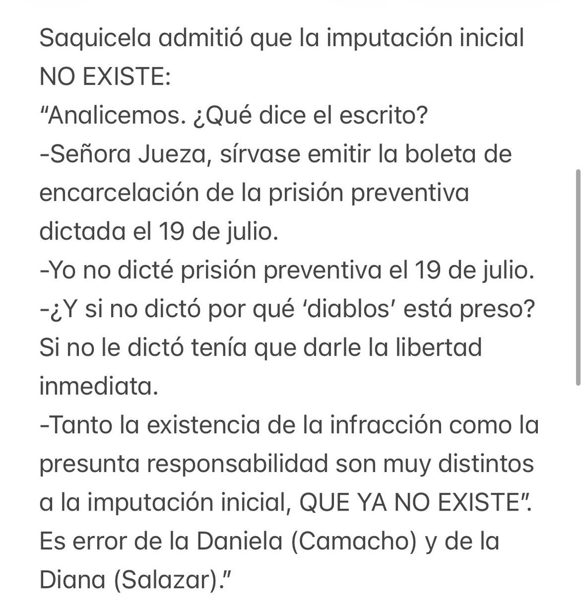 pameaguirre1's tweet photo. Saquicela: 
1) Juez del influjo psíquico, que admitió que la imputación inicial no existe y que había un error de “la Daniela (Camacho) y la Diana (Salazar)”.
2) Juez que liberó a Rasquiña. 
3) Caso Vocales 2022, ocultó un audio del tráfico de influencias. https://t.co/9UtdjRtKmA https://t.co/EUtjMk3IAx