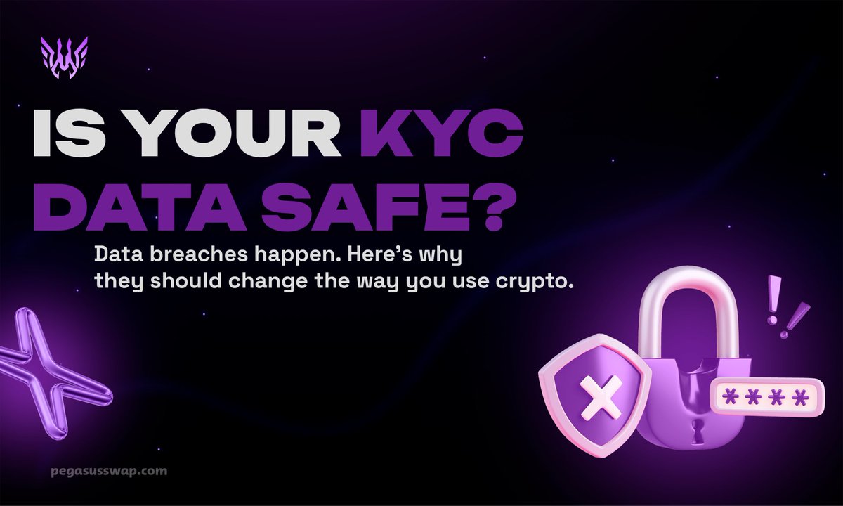 Pegasusswap's tweet photo. 📨 New Blog: Why KYC Data Breaches Should Change How You Use Crypto

Every time you complete KYC, you’re trusting someone else to protect your personal data. But what happens when that trust is broken? 🔐

Privacy isn’t just about hiding transactions—it’s about protecting your identity.

Link to the blog: https://t.co/eLyZk8sMBu

👉 Stay updated with real-time market insights at https://t.co/BT9FhvalSi!
