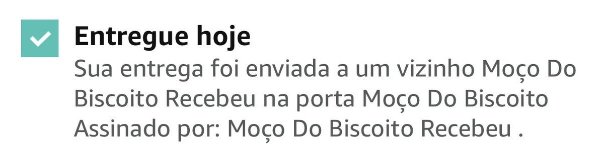 anagonthier18's tweet photo. não sério KKKKKKKKKKKKKK eu orientei o entregador que poderia entregar para o moço que vende biscoito do lado de onde eu moro e me deparo com isso https://t.co/pvzAZgas4a